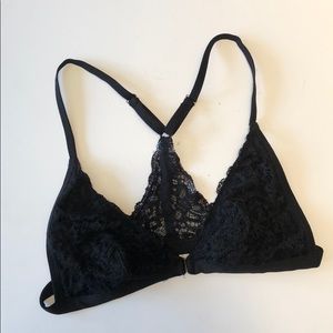 Black adjustable lace bralet